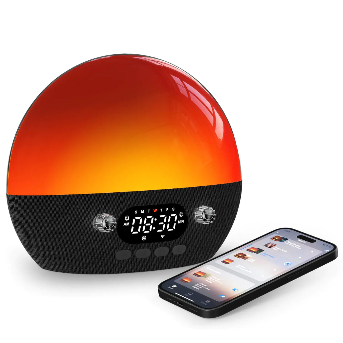 Dekala Alarm Clock Amber Night Light 7-day Programmable With Bluetooth ...