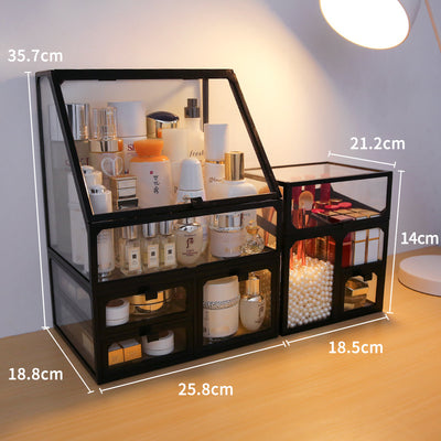 Buy Dust-Proof Desktop With Cosmetic Storage Box - Organize Your Vanity