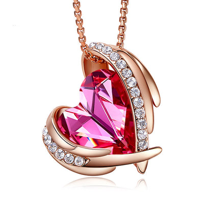 Heart Shaped Women's Angel Necklace