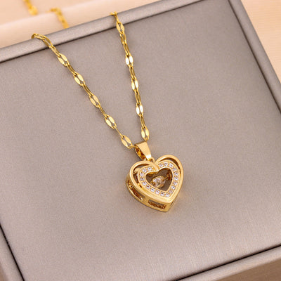 Buy Double-layer Smart Love Pendant Necklace - Meaningful Gift | SURAZY