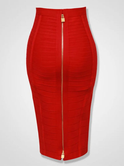 Buy Elegant Solid Zipper Women Skirt - Fashionable Bodycon